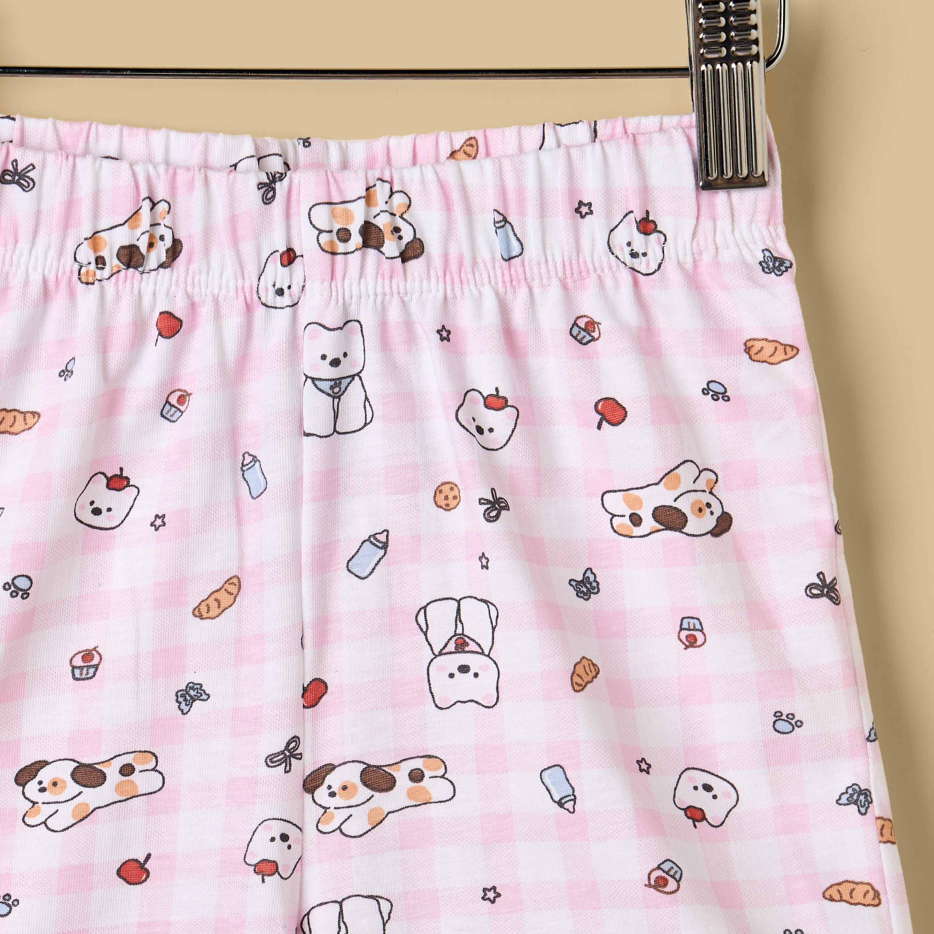 Puppy Print Cotton Shorts Set