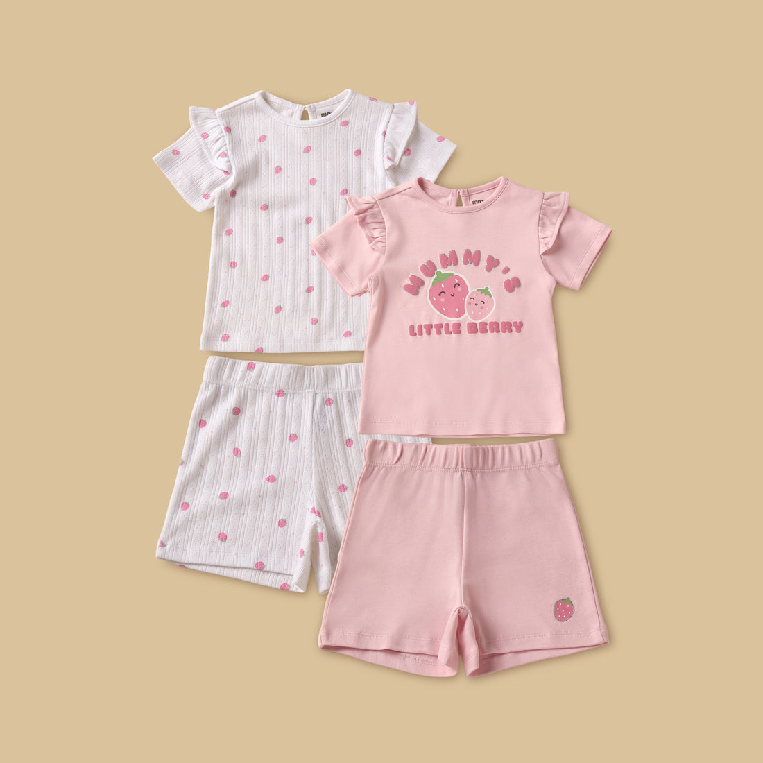 Pack of 2 - Printed Shorts Set - Pink / 12-18 mths