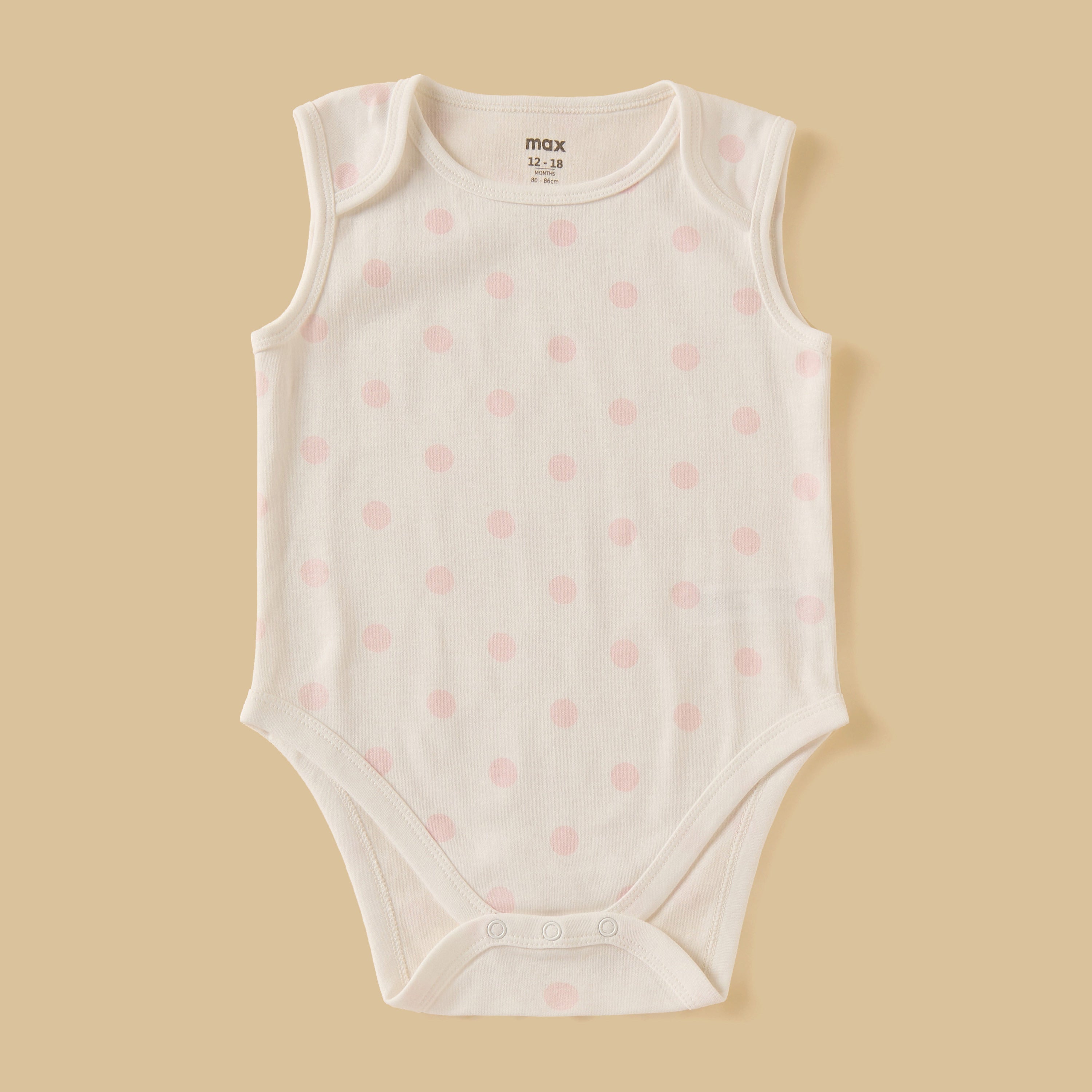 Pack of 3 - Assorted Sleeveless Cotton Bodysuit