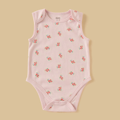 Pack of 3 - Assorted Sleeveless Cotton Bodysuit