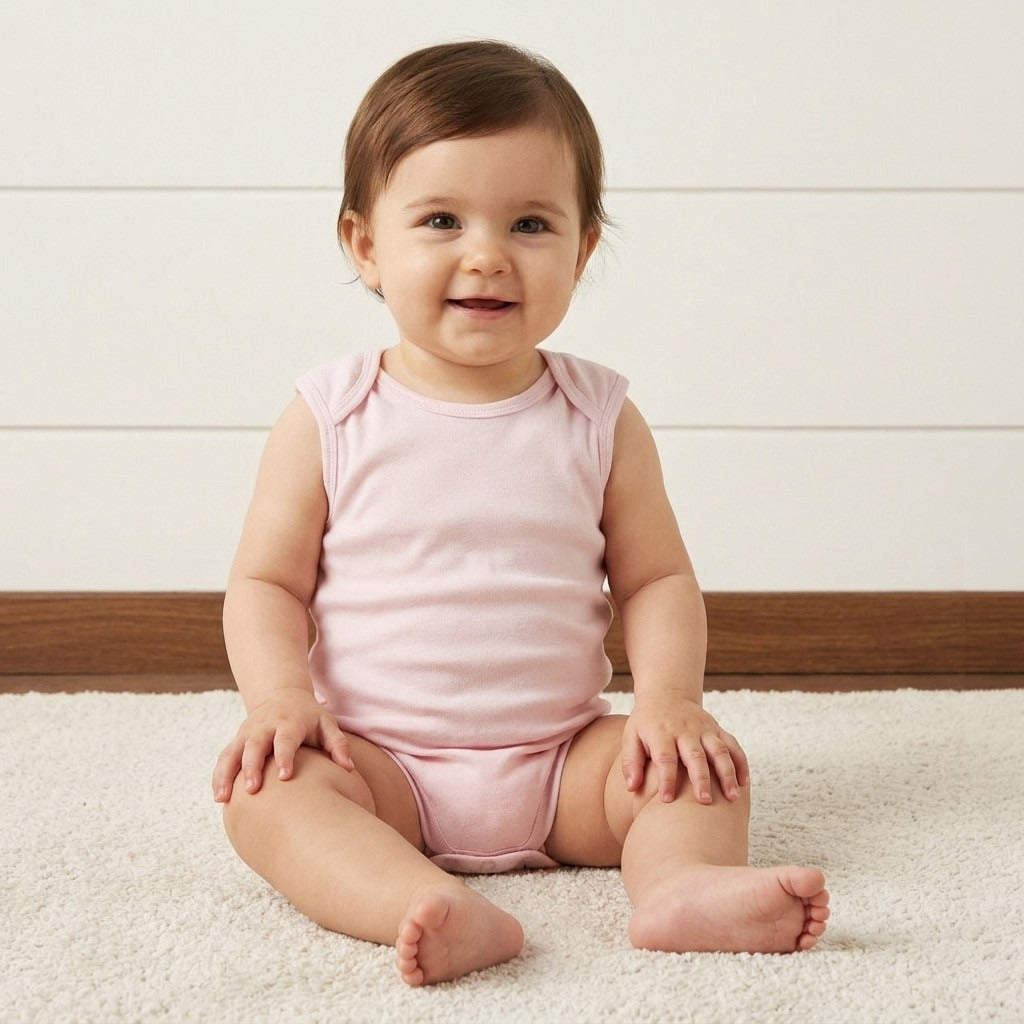 Pack of 3 - Assorted Sleeveless Cotton Bodysuit
