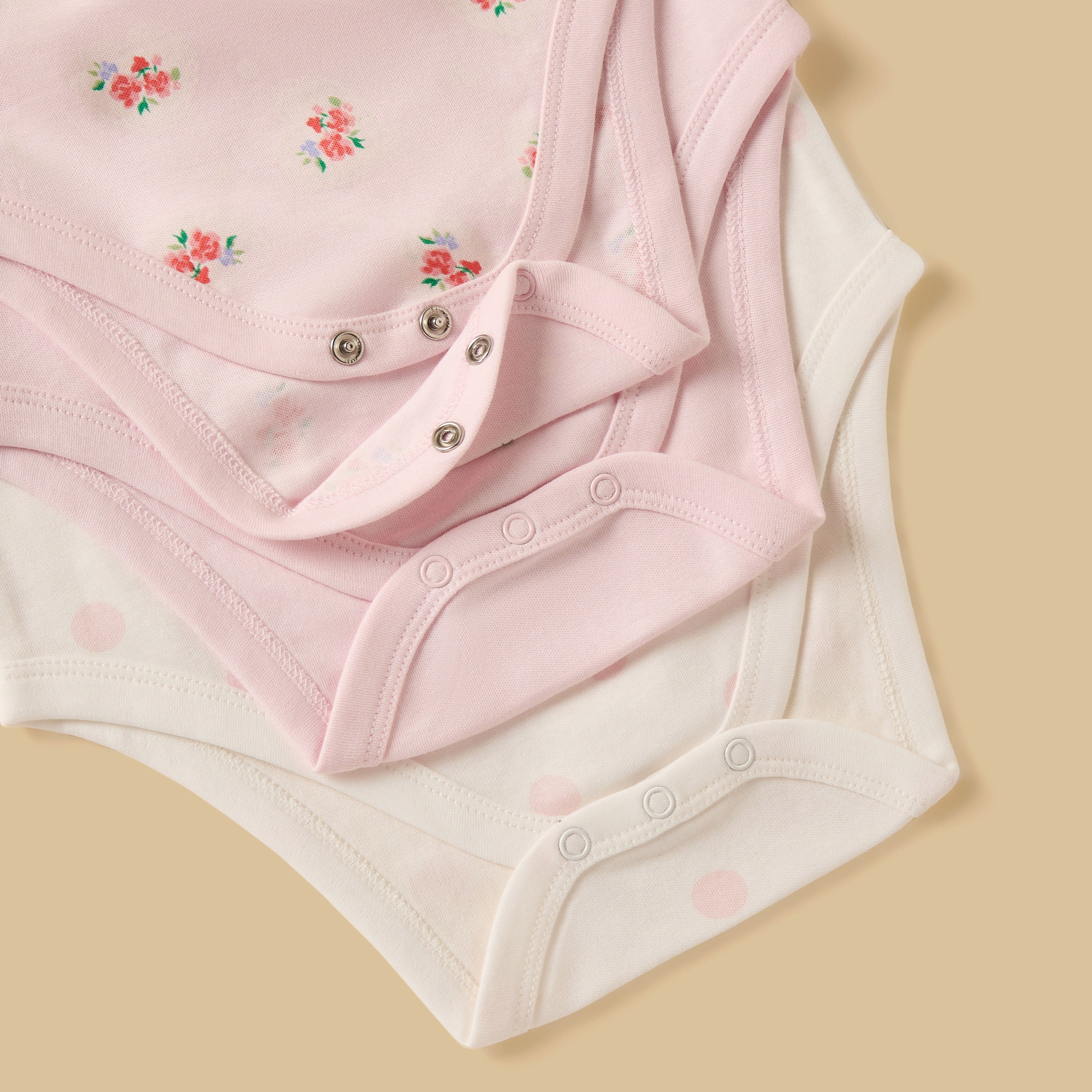 Pack of 3 - Assorted Sleeveless Cotton Bodysuit