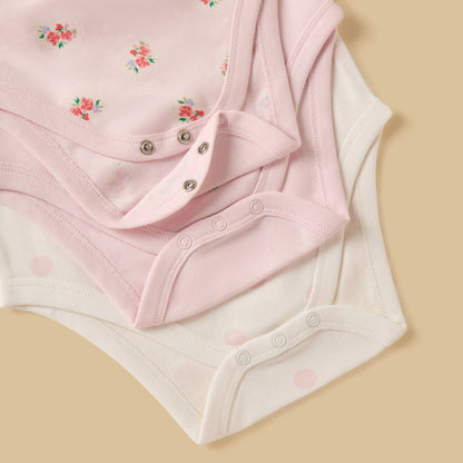 Pack of 3 - Assorted Sleeveless Cotton Bodysuit