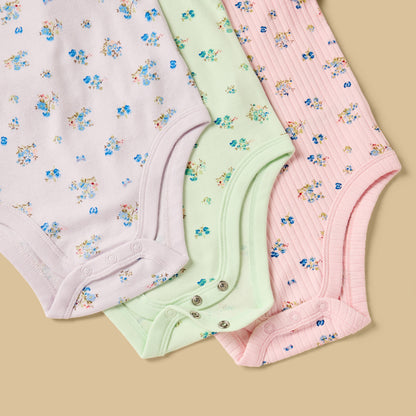 Pack of 3 - Floral Print Bodysuit