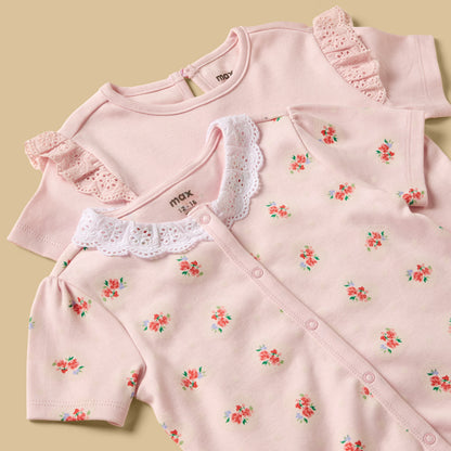 Pack of 2 - Floral Print Pyjama Set