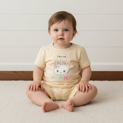 Pack of 2 - Printed Cotton Pyjama Set