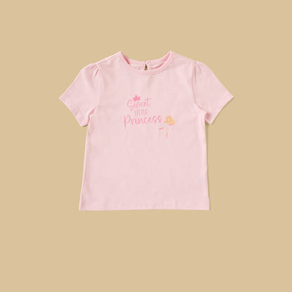 Pack of 2 - Ballerina Print Cotton Pyjama Set