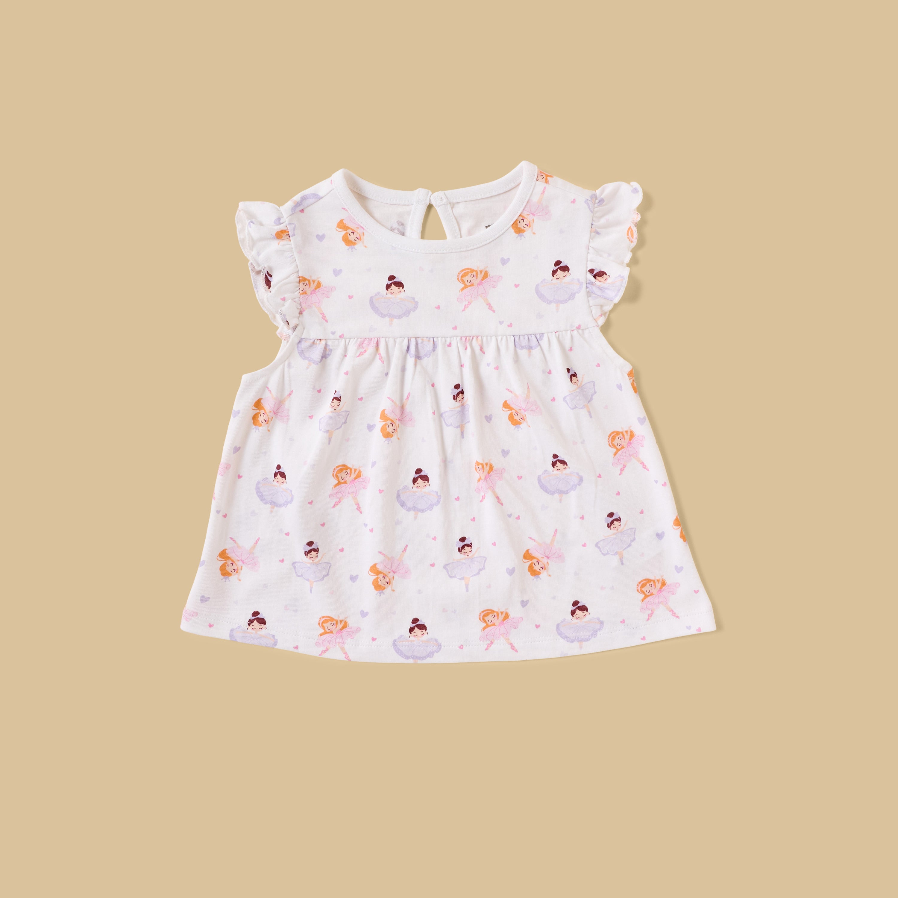 Pack of 2 - Ballerina Print Cotton Pyjama Set