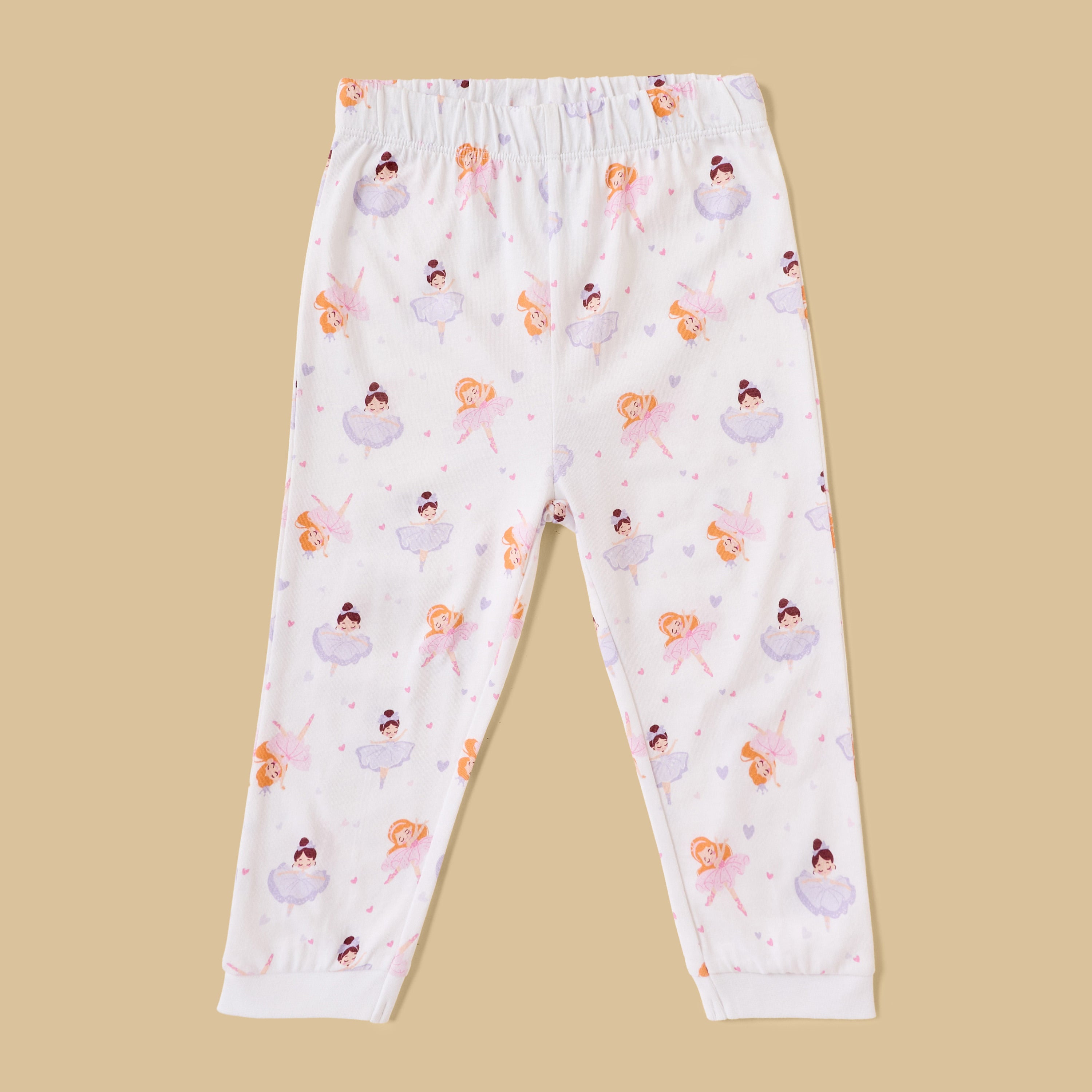 Pack of 2 - Ballerina Print Cotton Pyjama Set