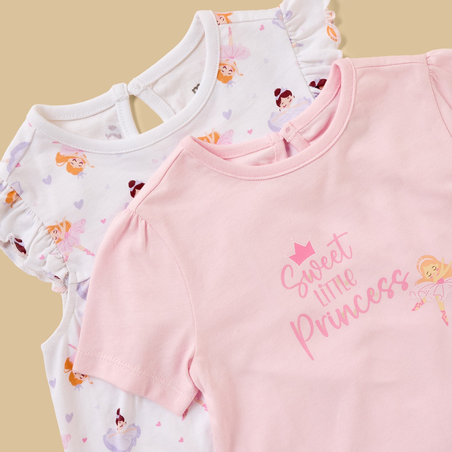 Pack of 2 - Ballerina Print Cotton Pyjama Set