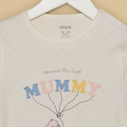 Slogan Print Sleepsuit