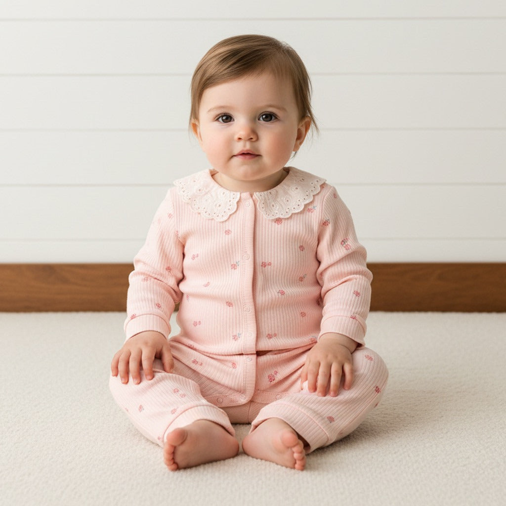Floral Print Sleepsuit - Pink / 12-18 mths