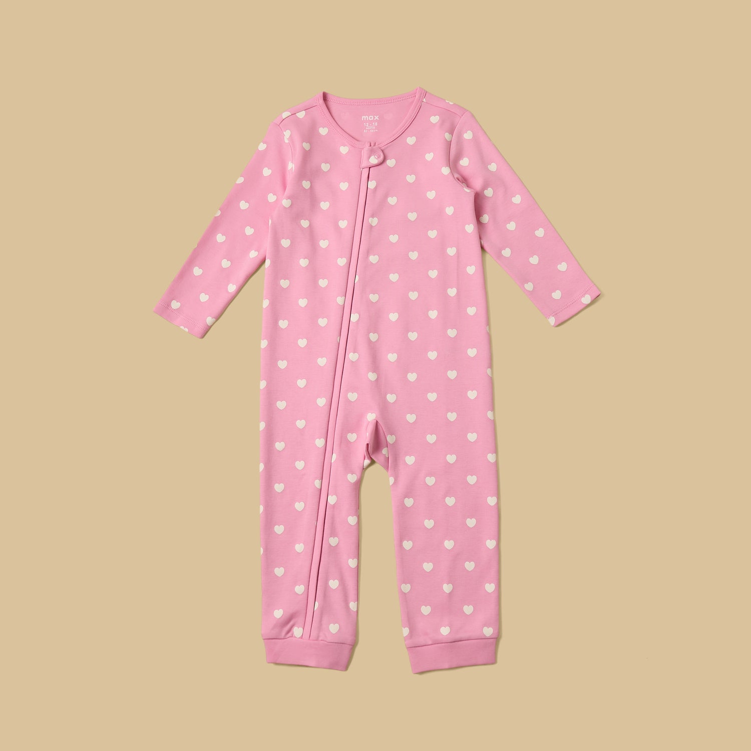 Pack of 3 - Heart Print Sleepsuit