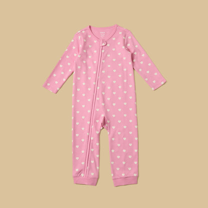 Pack of 3 - Heart Print Sleepsuit