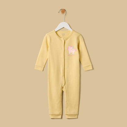 Unicorn Print Romper and Sleepsuit Set