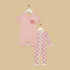 Floral Print Sleepsuit and Romper Set - Pink / 12-18 mths