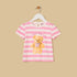 Teddy Bear Print Striped Top - Pink / 12-18 mths