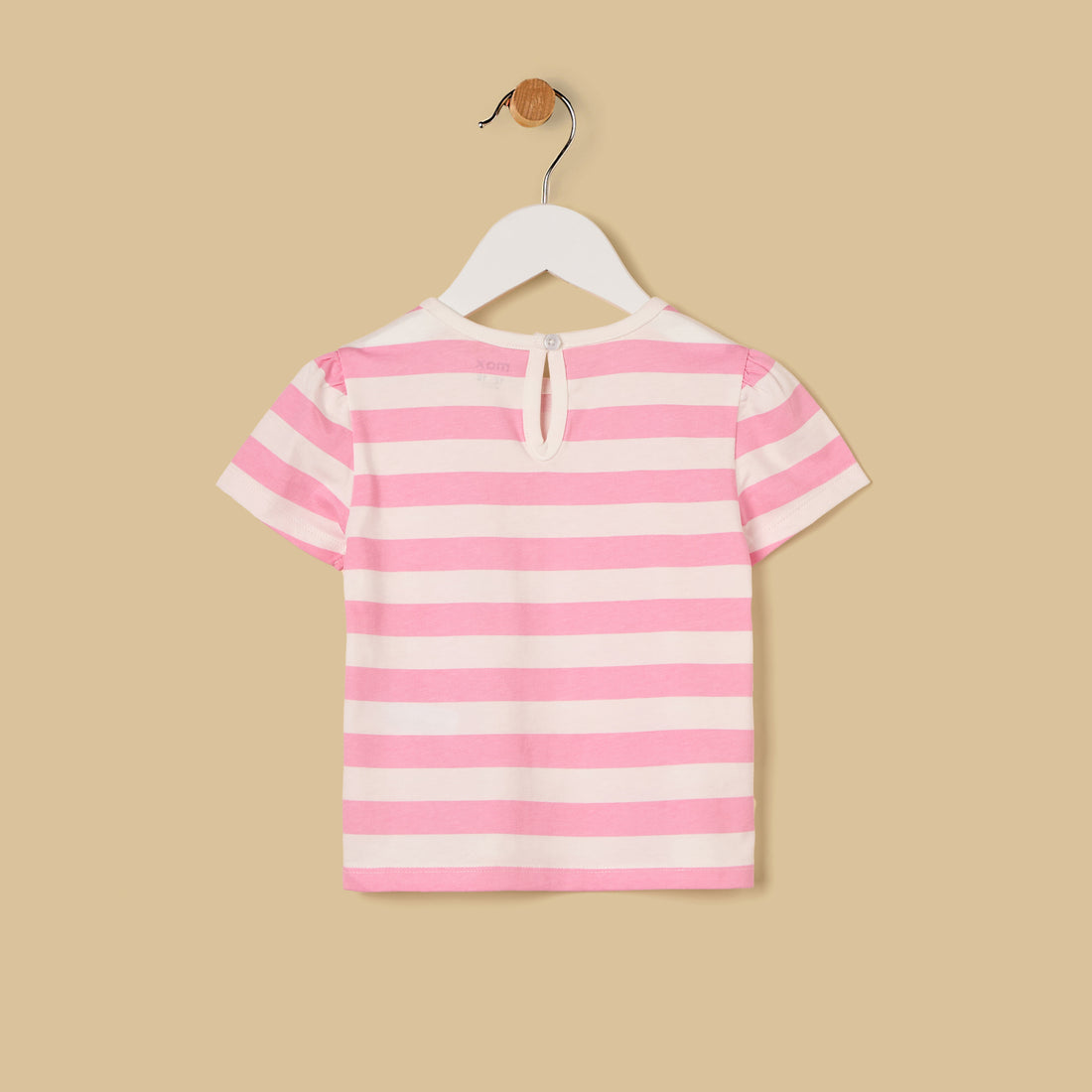 Teddy Bear Print Striped Top