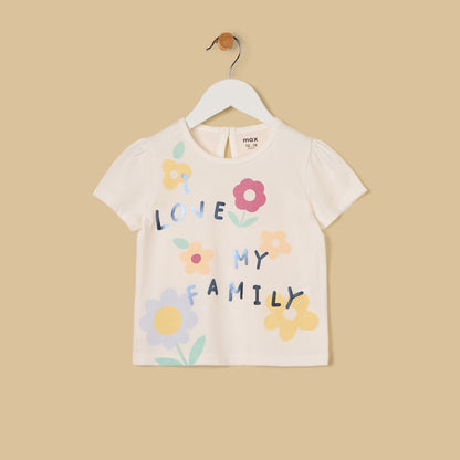Floral Print Top - White / 12-18 mths