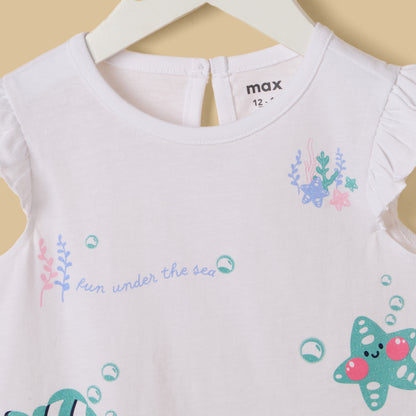 Underwater Print Sleeveless Top