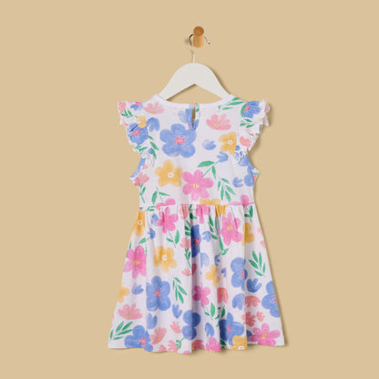 Floral Print Cotton Sleeveless Dress