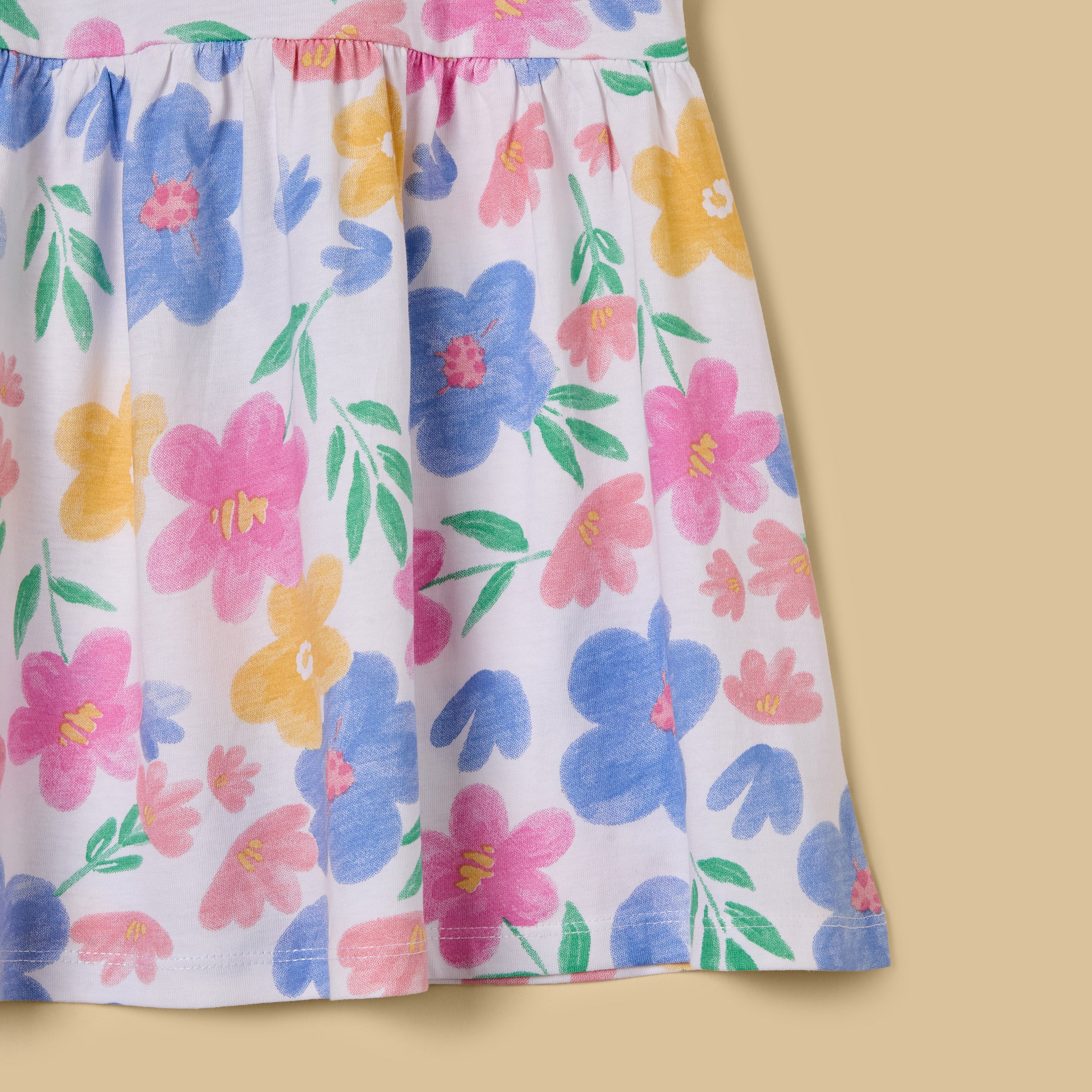 Floral Print Cotton Sleeveless Dress
