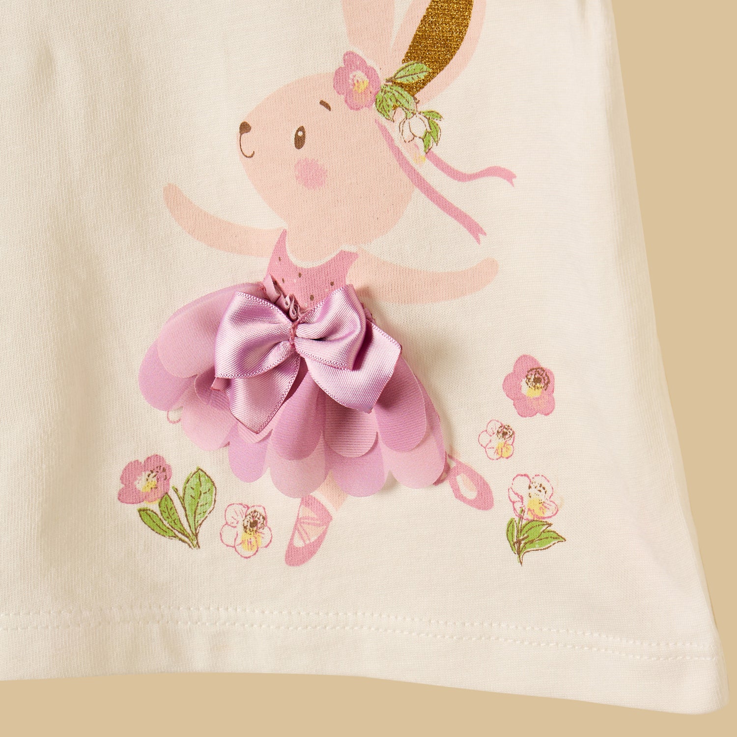 Bunny Embellished Cotton T-shirt