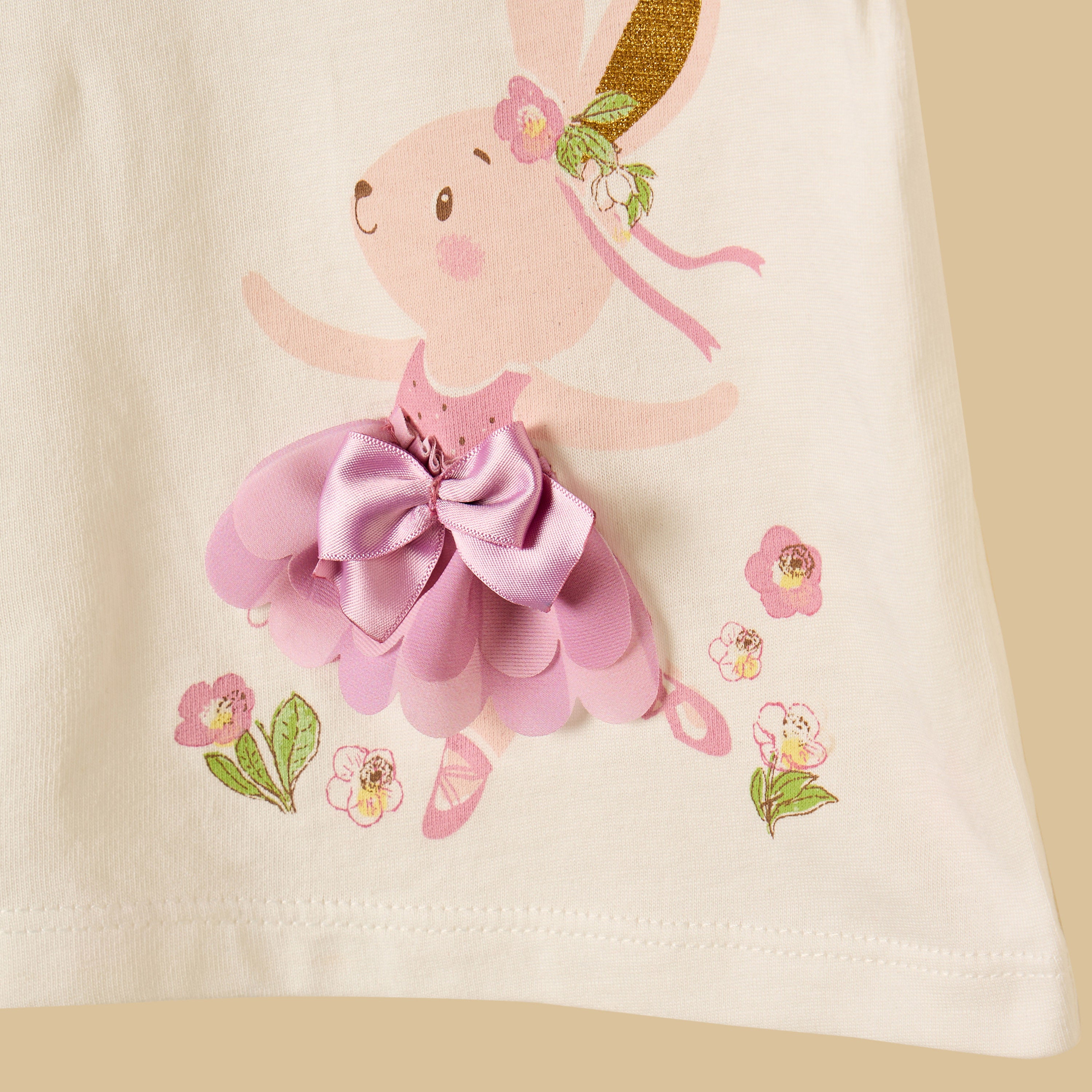 Bunny Embellished Cotton T-shirt