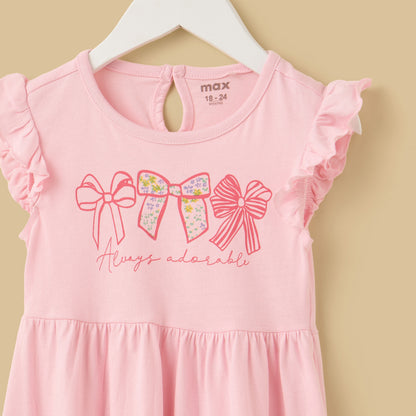 Pack of 2 - Bow Print Cotton Dress