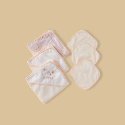 Assorted 6-Piece Hooded Towel and Wash Cloth Set