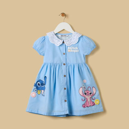 Stitch and Angel Print Shirt Dress