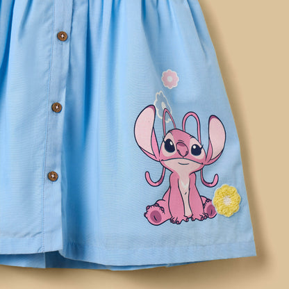 Stitch and Angel Print Shirt Dress