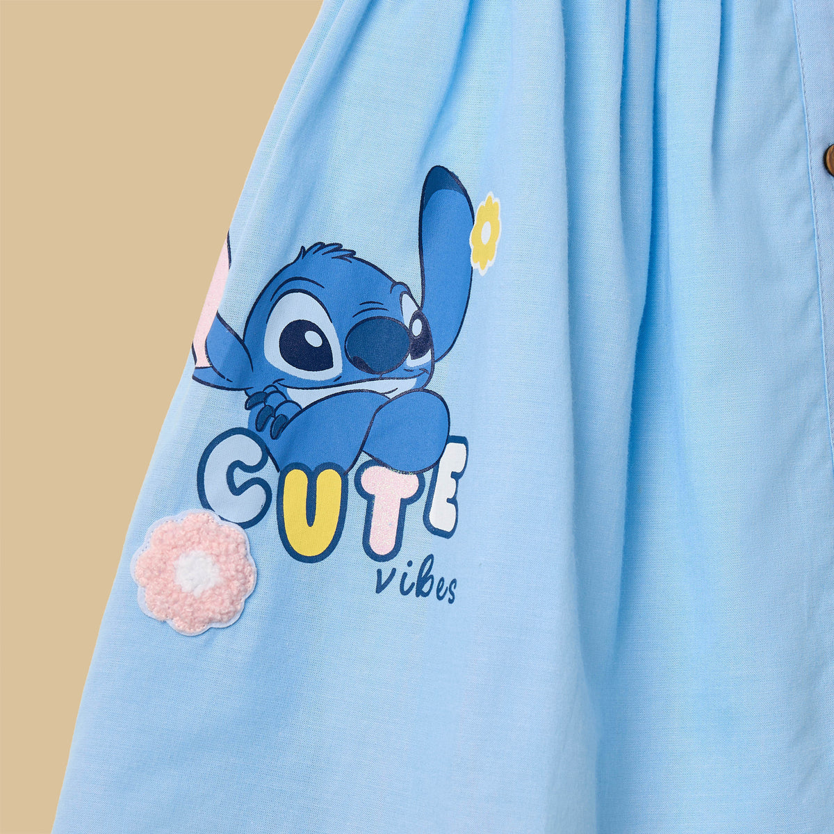 Stitch and Angel Print Shirt Dress