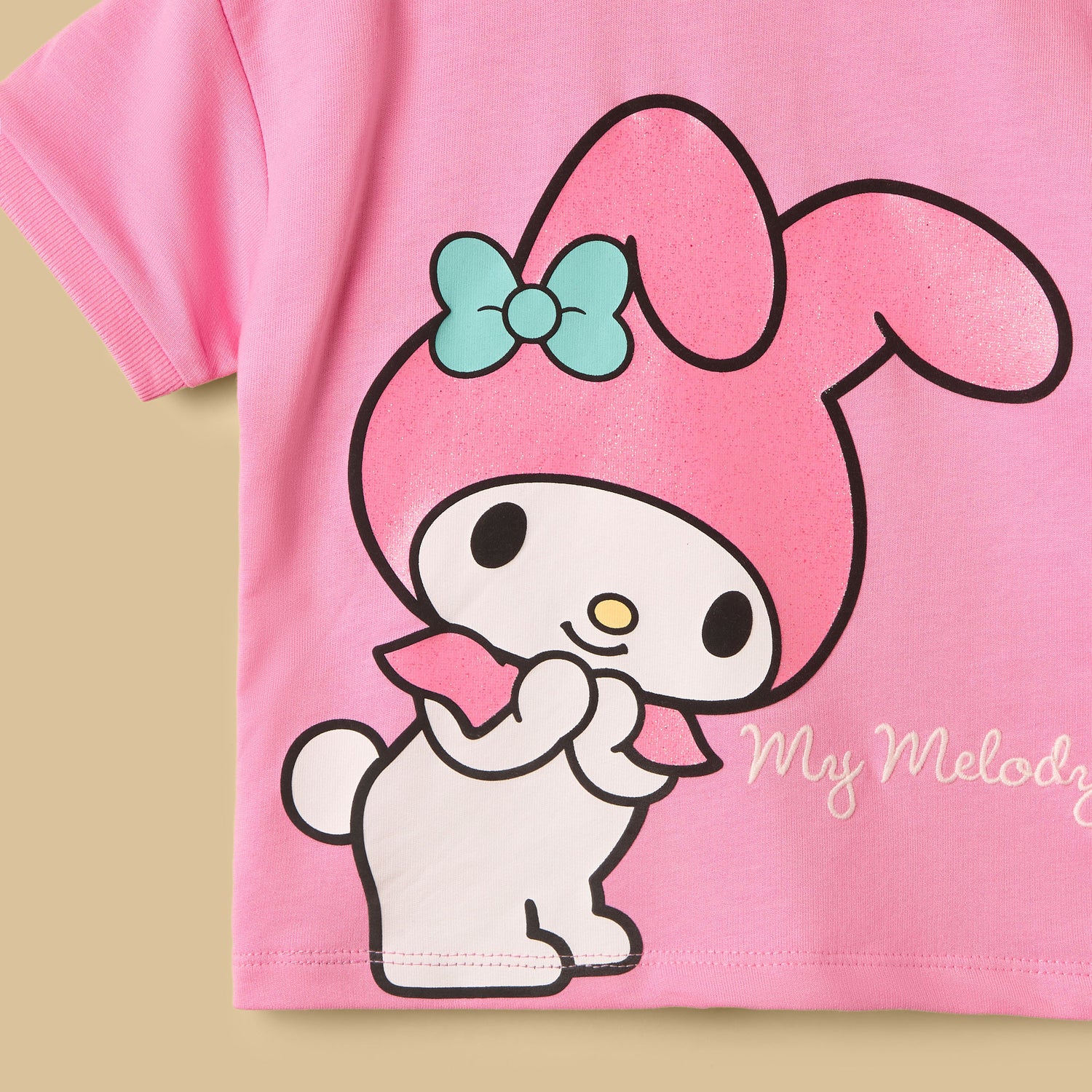 My Melody Print Cotton T-shirt and Shorts Set