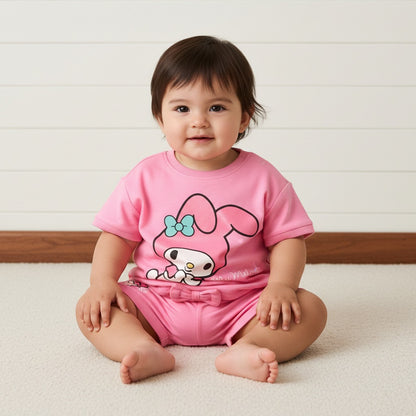 My Melody Print Cotton T-shirt and Shorts Set