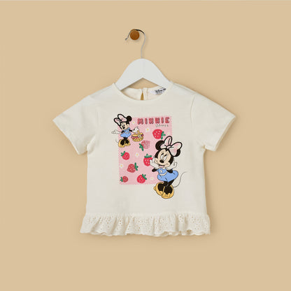 Minnie Mouse Print Top and Shorts Set