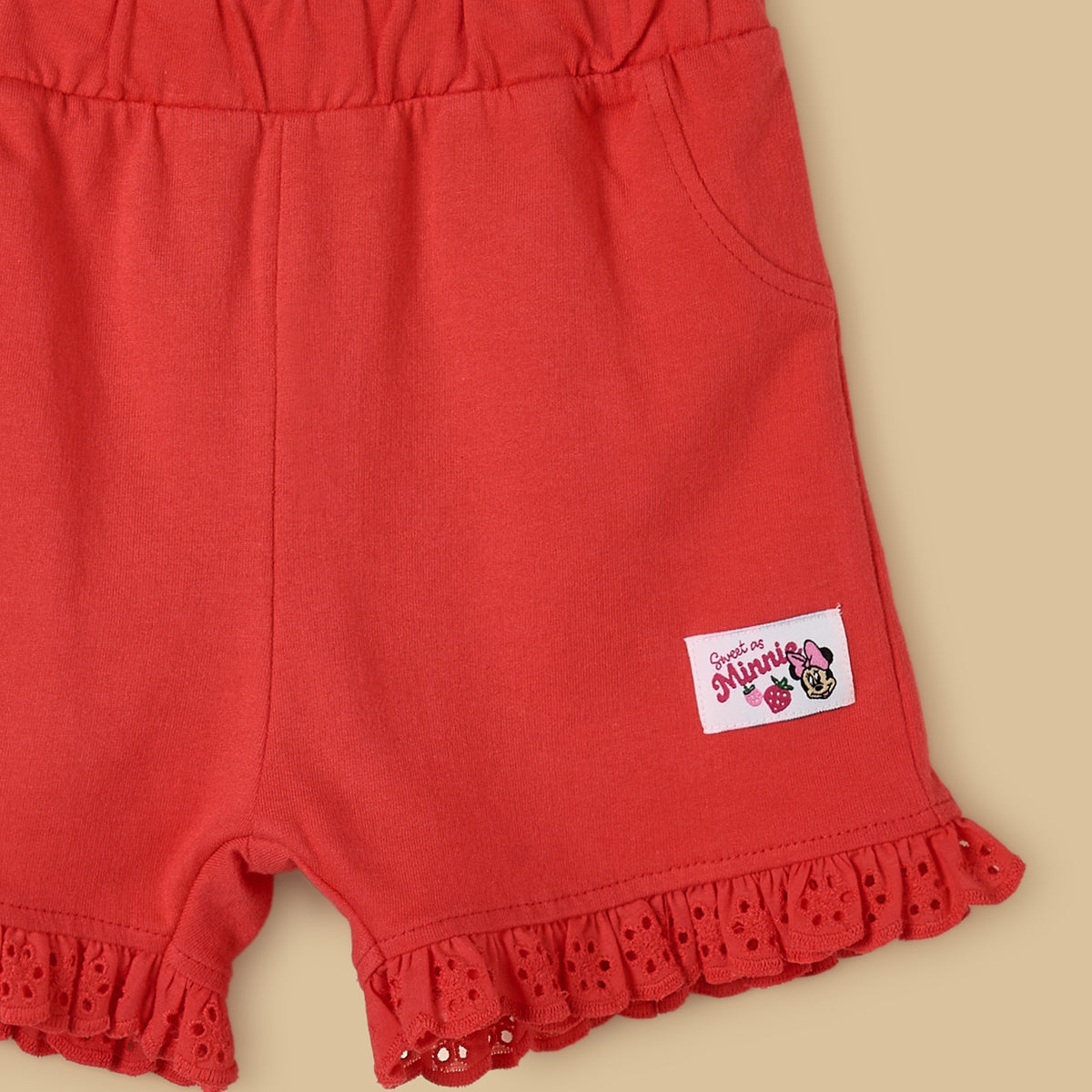 Minnie Mouse Print Top and Shorts Set