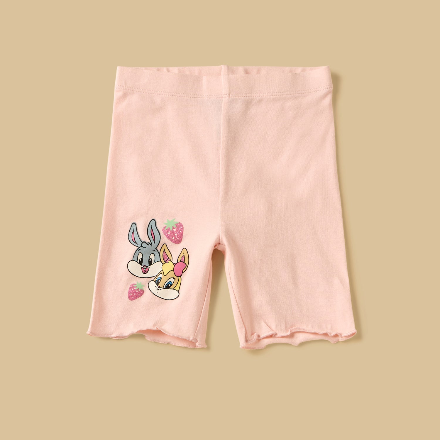Looney Tunes Print Cotton T-shirt with Shorts and Headband