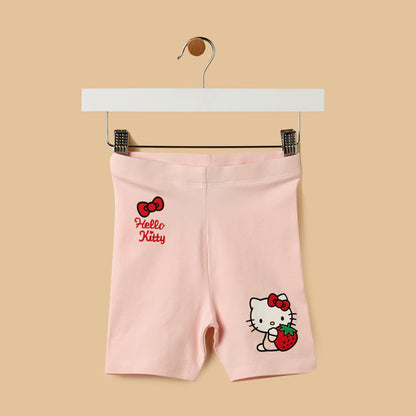 Hello Kitty Print Top and Short Leggings Set