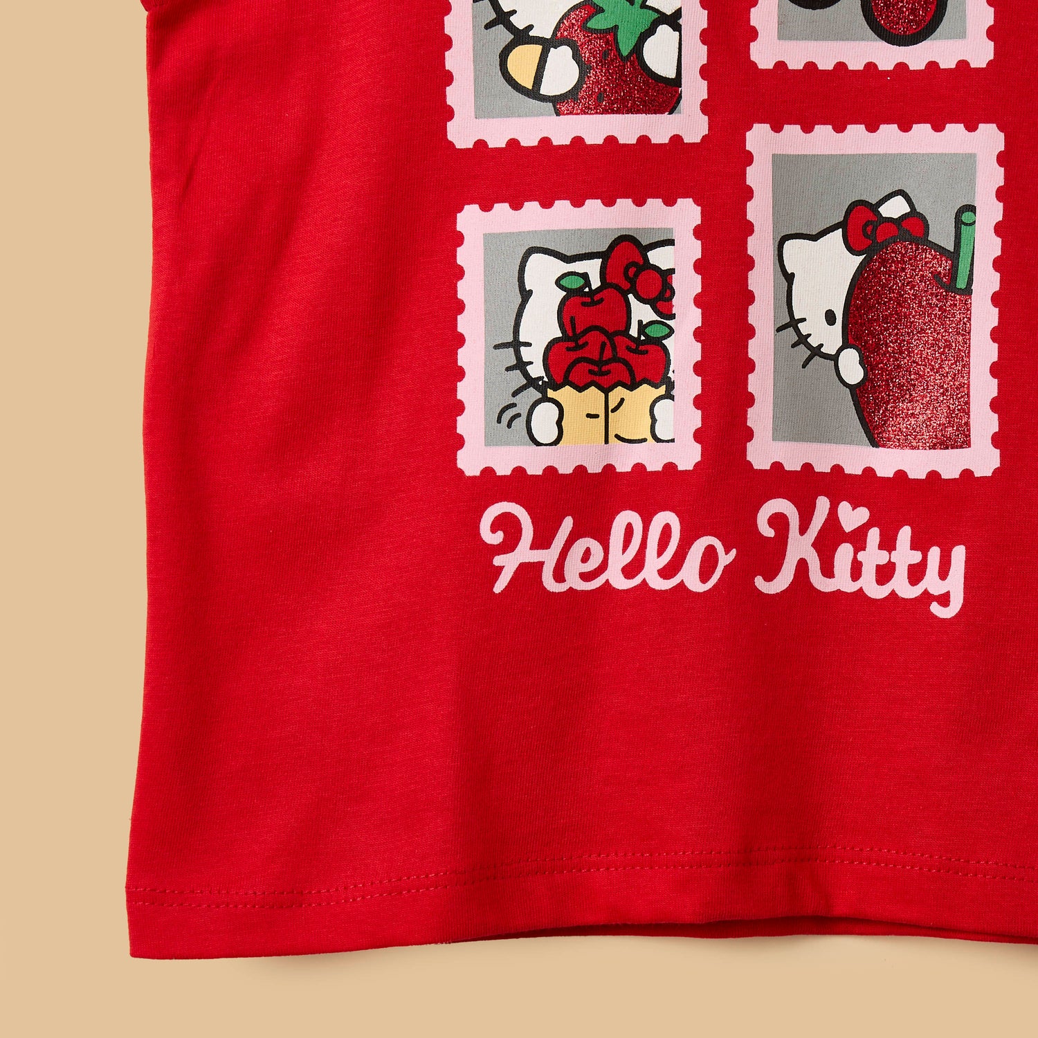 Hello Kitty Print Top and Short Leggings Set