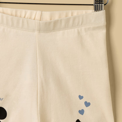 Minnie Mouse Print T-shirt and Short Leggings Set