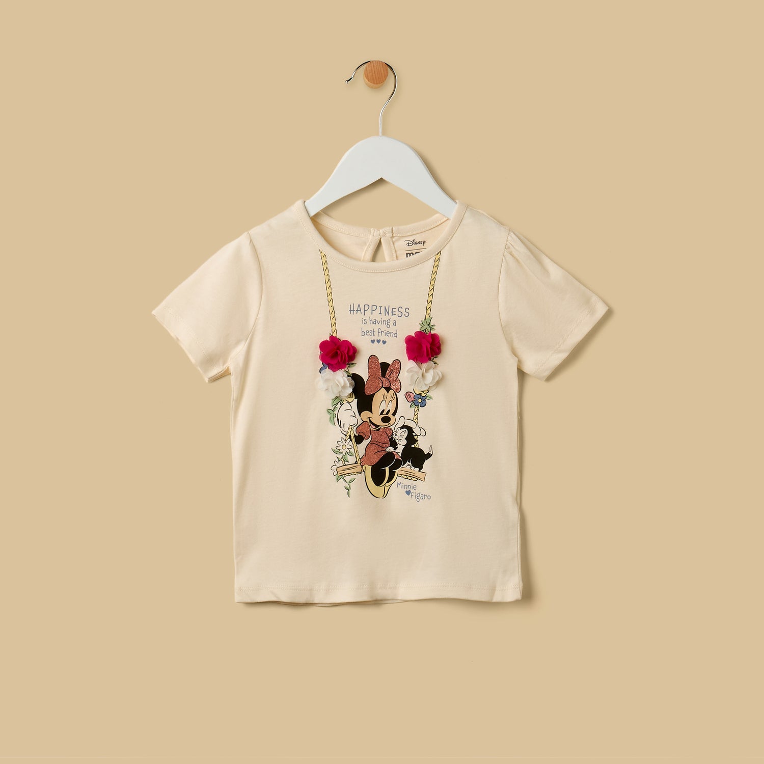 Minnie Mouse Print T-shirt and Short Leggings Set