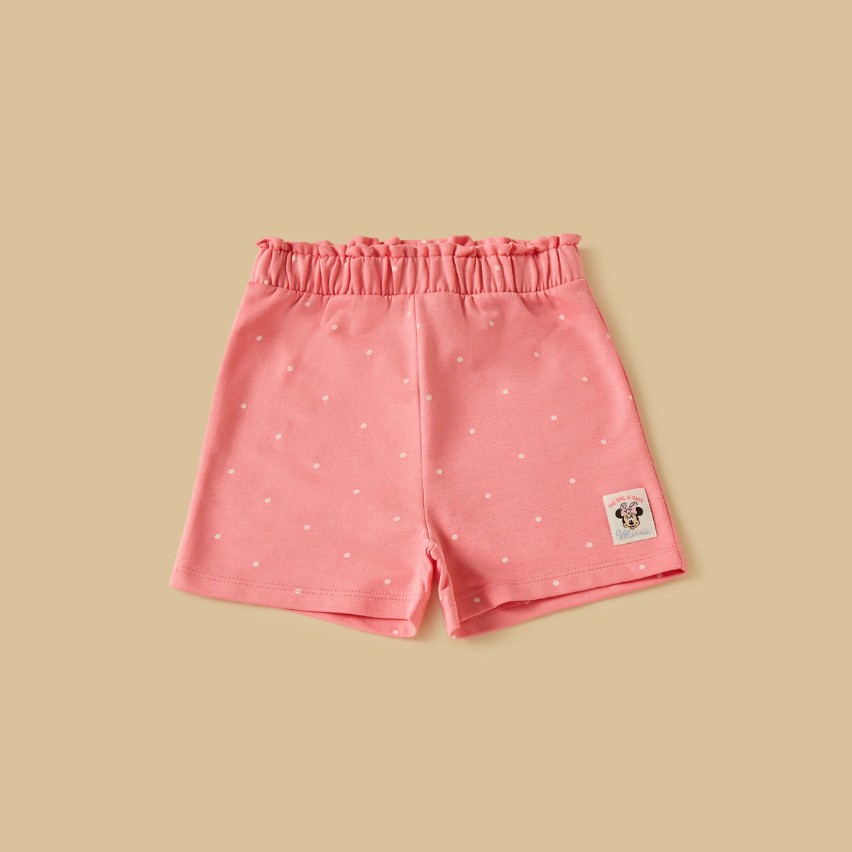 Minnie Mouse Print T-shirt with Shorts and Cap