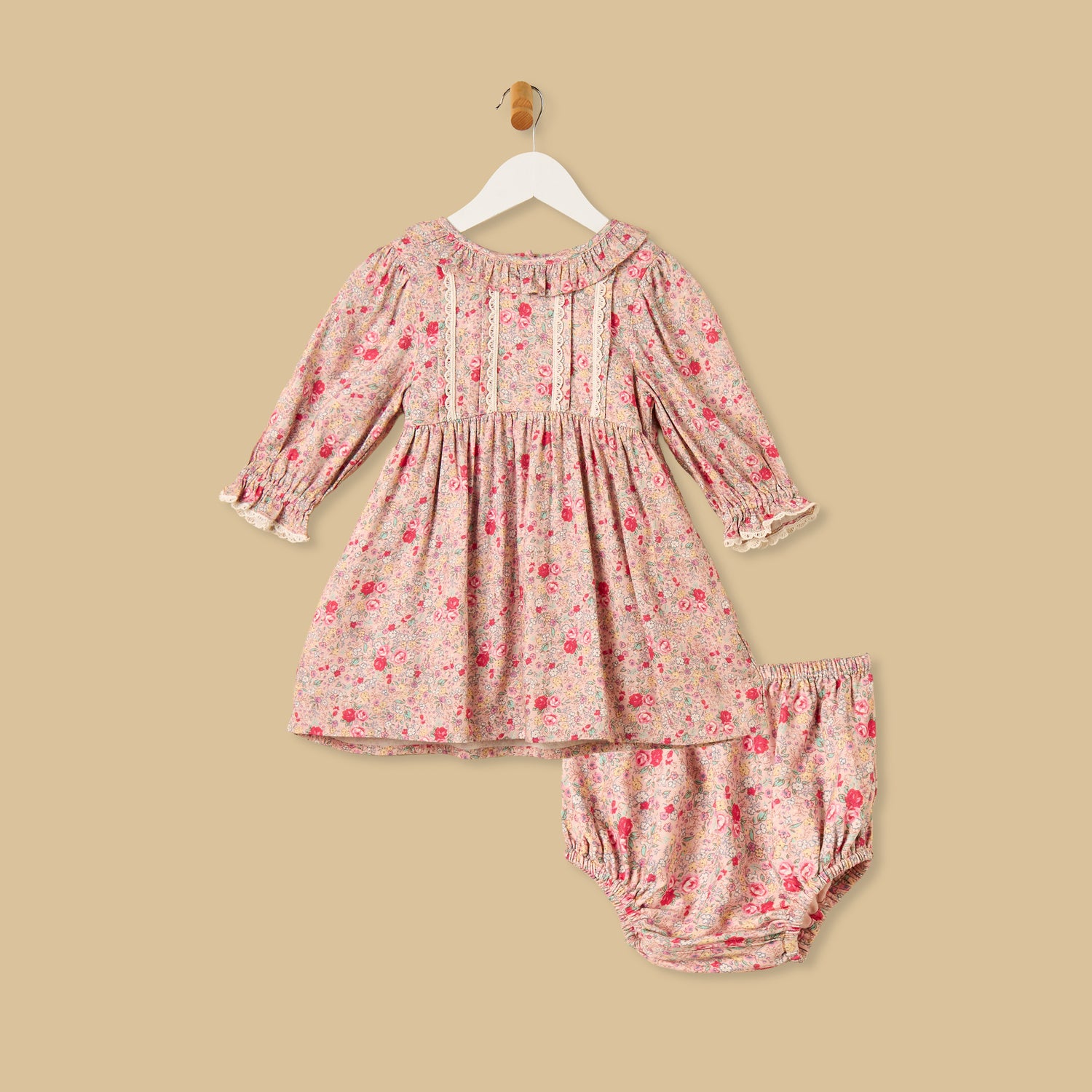 Floral Print Dress with Bloomers - Pink / 18-24 mths