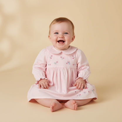 Embroidered Cotton Dress with Bloomers