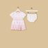 Embroidered Balloon Sleeve Dress with Bloomers