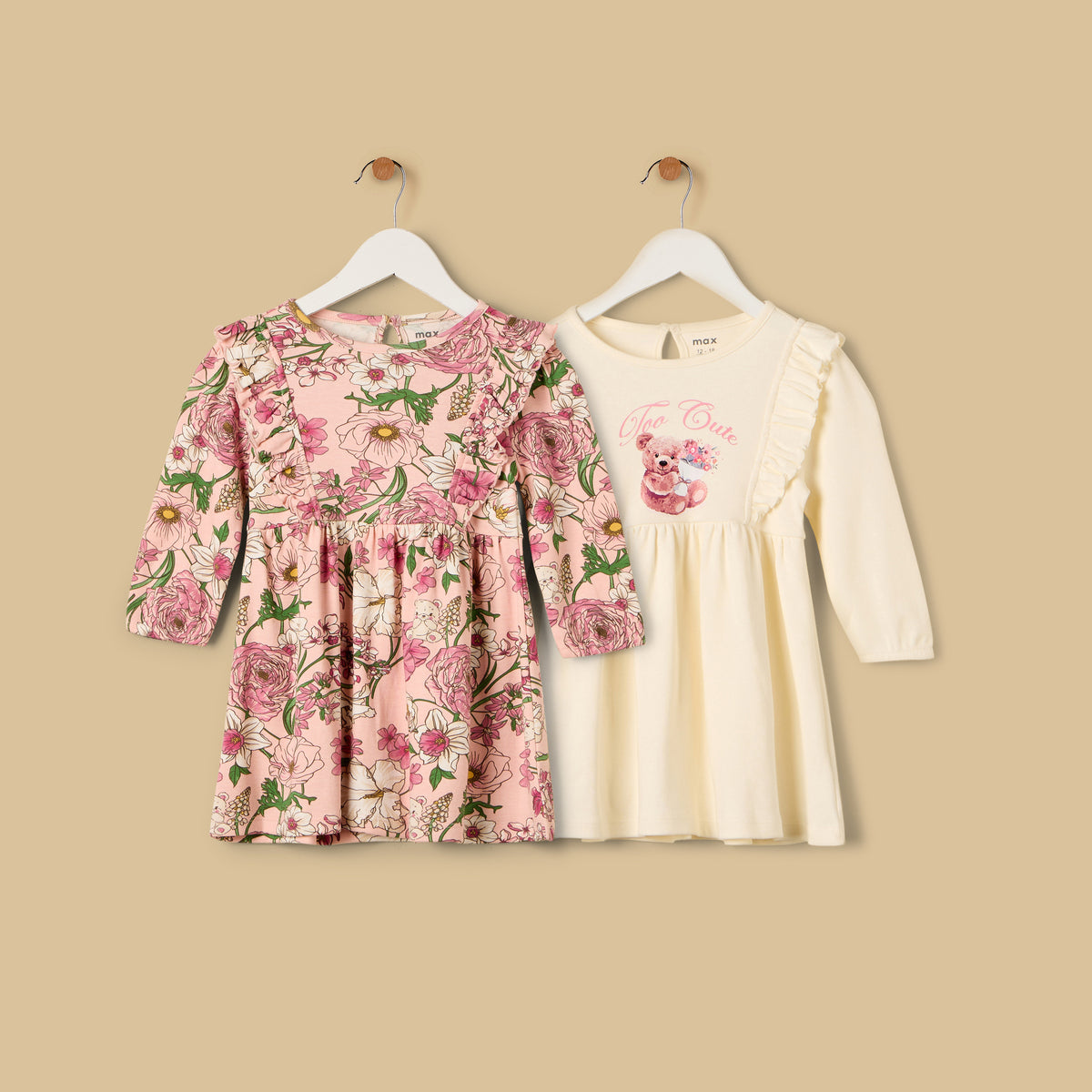 Pack of 2 - Printed Ruffle Detail Dress