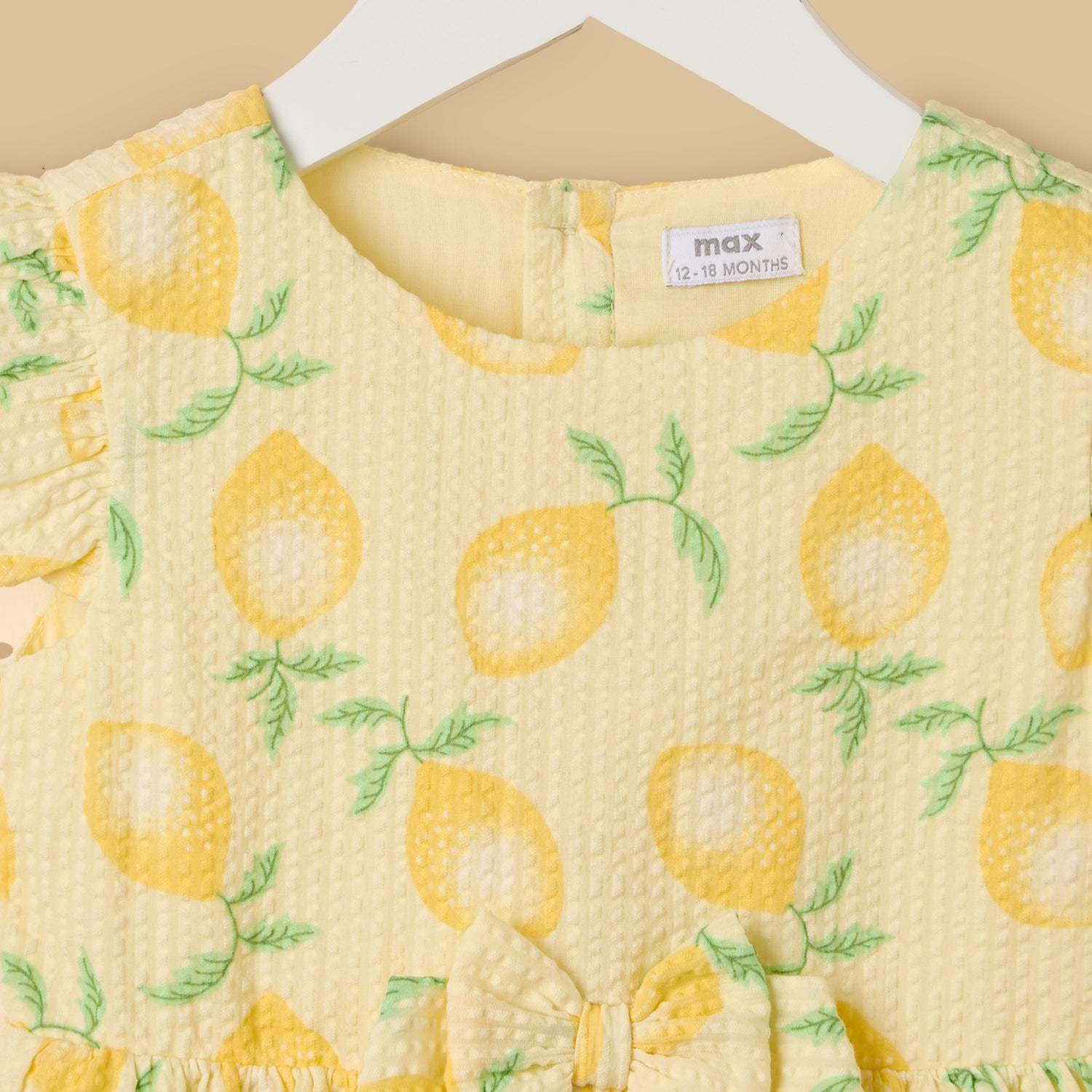 Lemon Print Sleeveless Cotton Dress