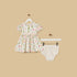 Floral Print Viscose Dress with Bloomers - White / 12-18 mths