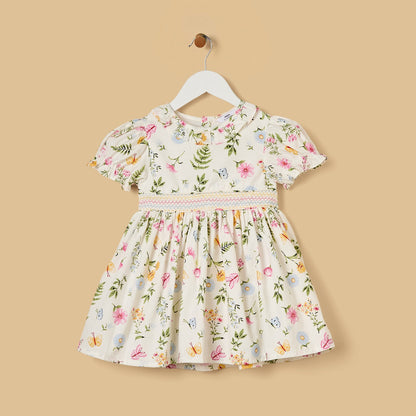 Floral Print Viscose Dress with Bloomers